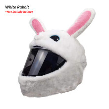 Accessori per caschi, copricaschi, divertente peluche a forma di cartone animato, coniglio bianco