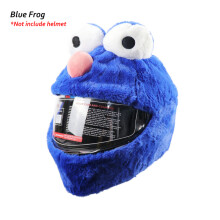Accessorio per casco, copricapo protettivo, rana dei cartoni animati, soffice, rana blu