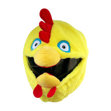 Accessori per casco, copricapo protettivo, pulcino giallo soffice dei cartoni animati