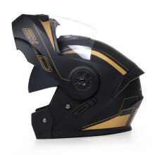 Accessorio per casco Up Dual Lens Casco da moto, M, Nero Oro