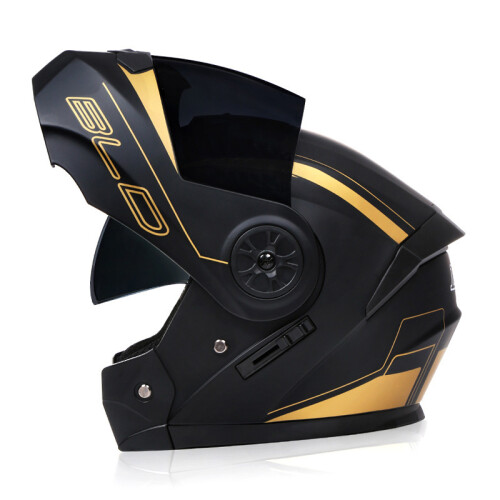 Accessorio per casco Up Dual Lens casco da moto, M, sole nero-oro