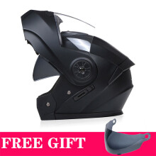 Accessoires pour casque de moto professionnel Racing Flip, taille M, noir mat
