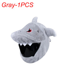 Accessoires pour casque : Casque en peluche à motifs de dessins animés, gris - 1 pièce