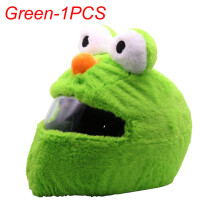 Accessorio per casco, casco di peluche con motivi di cartoni animati, casco protettivo, verde – 1 pe