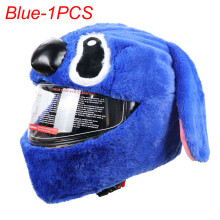 Accessoires pour casque : Casque en peluche à motifs de dessins animés, de protection, bleu - 1 pièc