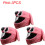 Helmaccessoires - Roze pluche beschermhelm - Set van 3 1