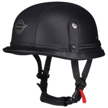 Helmaccessoires: Casco leren motorhelm voor heren, maat L, 296 Zwarte helm