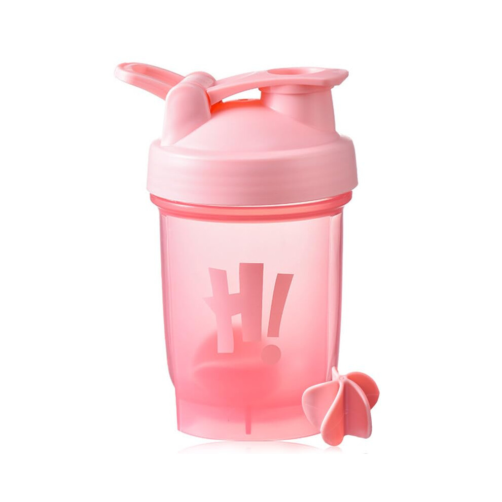 Pink Protein Shaker Bottle 500Ml With Mixing Ball, Leakproof Flip Cap, Bpa Dishwasher Safe