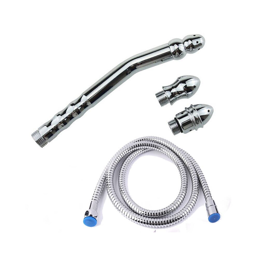 Anal Douche Enema Shower 3Head Aluminum Colonic Douche System For Couples