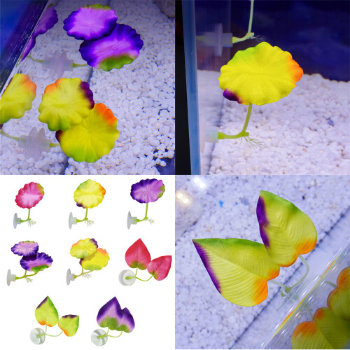 Artificial Leaves Decorative Plant with Suction Cup Colorful-8 2
