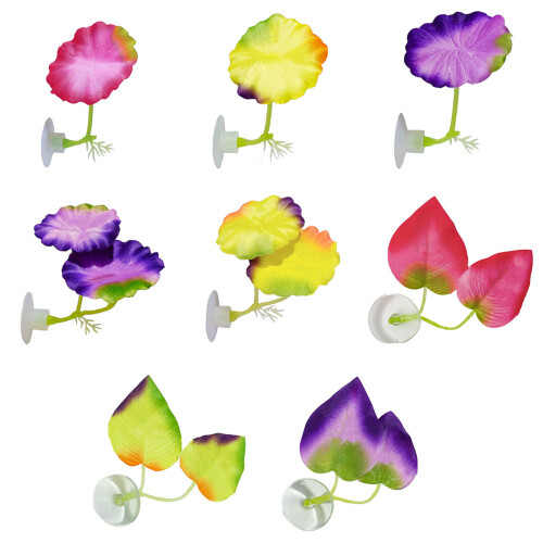 Artificial Leaves Decorative Plant with Suction Cup Colorful-8 1