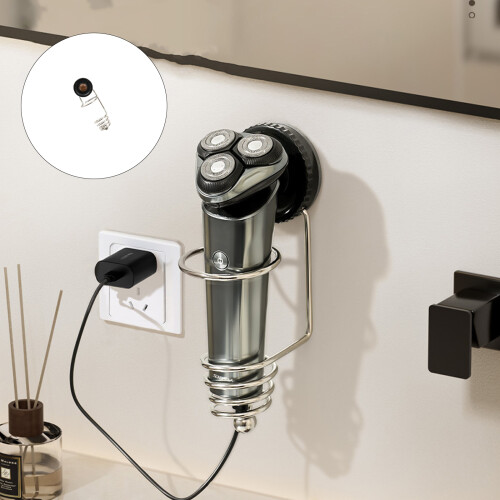 Space Saving Shaving Accessory Holder Adhesive Wall Mount-2 1