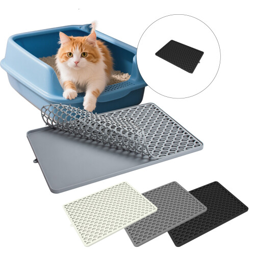 Soft Double Layer Cats Mat Water Resistant Bottom For -Beige 1