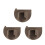 3Pcs Professional Quilting Ruler Patchwork Sewing-brown  2CM 1