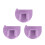 3Pcs Professional Quilting Ruler Set Sewing-Purple 4cm 1