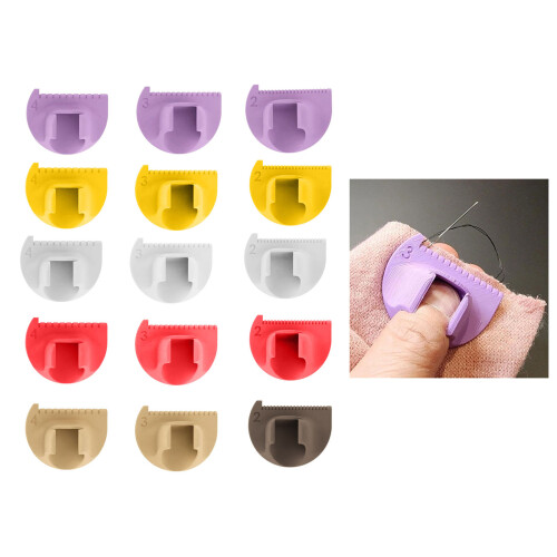 3Pcs Finger Quilting Ruler with Millimeter Scale-Yellow 4cm 2