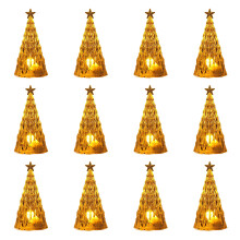 12 Pcs Chrismas Tree Decoration with Lights-A Yellow light