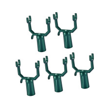 5er-Pack robuste Pflanzenstützpfähle aus Aluminiumlegierung-Grün