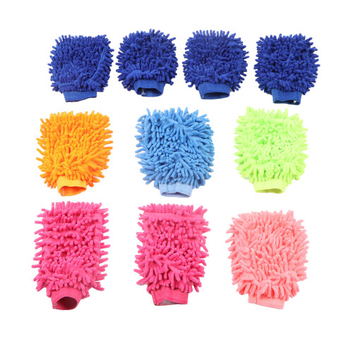 10PCS Double Sided Wool Car Wash Mitts, Scratch-Free, Soft Gloves 1
