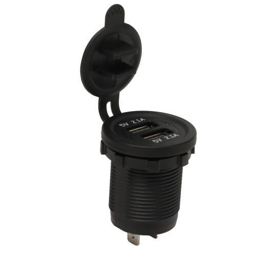 Διπλή πρίζα αυτοκινήτου USB12V, ανθεκτική στη φλόγα, ανθεκτική στη φθορά, αδιάβροχη 2