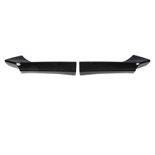 Spoiler d'angle de pare-chocs avant compatible avec lèvre de pare-chocs avant, finition noir brillant, kit carrosserie Uni Car, polypropylène PP de