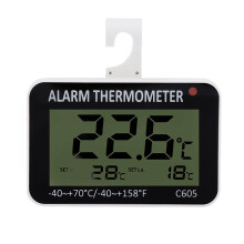 Temperatur- och fuktighetsmätare med LED-indikator Digital termometer/hygrometer med larm för hög/låg temperatur Krok för enkel installation