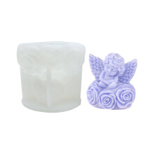 Moule à bougie en forme d'ange en Silicone, pour projets-4