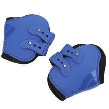 2 pezzi di stivali protettivi in neoprene PU per cavallo zampe posteriori taglia M blu