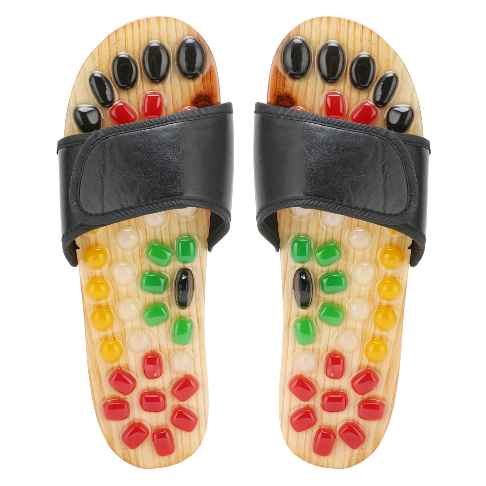 Acupressure Foot Massager, Jade Stone Slippers With Anti-Slip Pressure Point For Promoting Blood Flow And Reducing Lower Back Pain, Perfect For Indoor