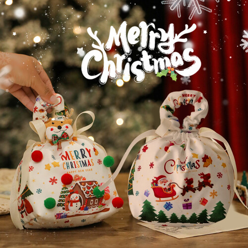 Efficient Christmas Candy Bag Fabric User-small Small house 1