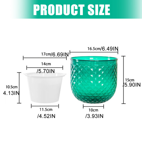 Watering Flowerpot Automatic Water Absorbing-Translucent grey 2
