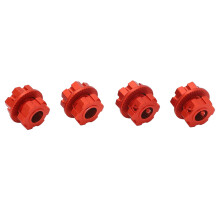 4 Stück Aluminium RC Rad Sechskant-Nabenadapter 17mm für Traxxas Rot