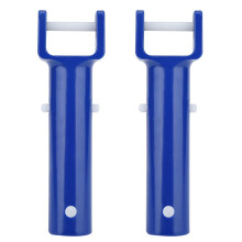 V Shape Clip Brush Head Replacement, ABS Material, Blue, For Standard Suction Heads and Telescopic Rods, 2 Pack