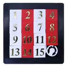 3x3 Inch Slide Puzzle Number 15 Grid, Compact and Relaxation Toy for Educational Learning, Suitable for Children, Teenagers, and Adults.