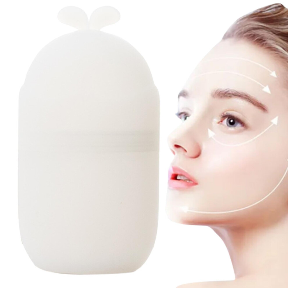 White Facial Mold, Face Cube Silicone Mold For The Face Reusable Massage Silicone Mold For Facial And Eye Care,