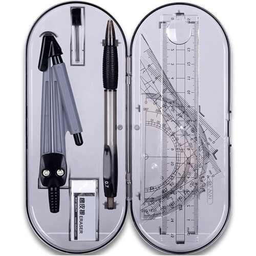 Professional mathematical compass set, 8piece/set, drawing accessories for math and geometry