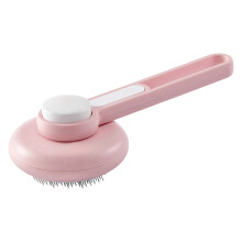 ABS Pet Deshedding Comb Gentle Massage Tool For Reducing-Pink