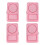 Space Saving Silicone Food Container Foldable Design Duals-Pink 1