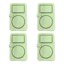 Lekvrije siliconen snackscontainer Opvouwbare 2-delige-Groente