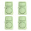 Foldable Portable Silicone Duals Chamber Container with 2-Green 1