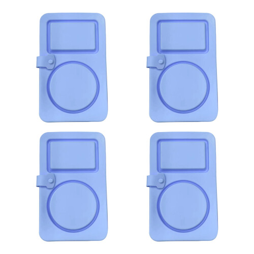 Sealable Foldable Silicone Condiment Container with Secure-Blue