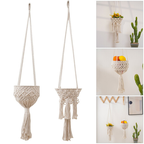 Multipurpose Cotton Rope Hanging Organizer Decorative Plant-B 2