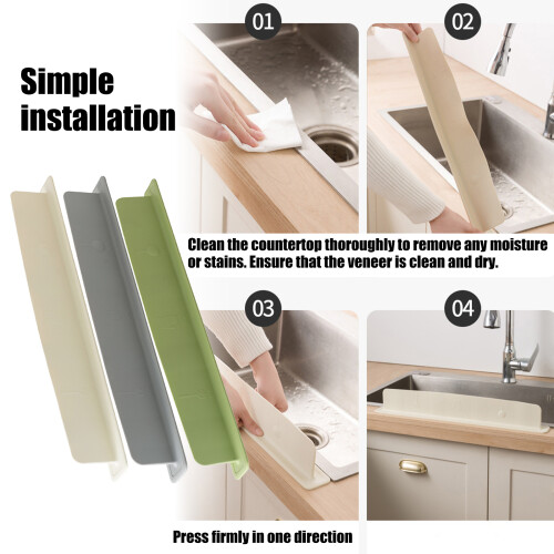 2PCS Multipurpose Sink Splash Barrier For Kitchen-Green 2