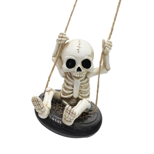 Hanging Skeleton Statue Halloween Decors Swing Skull Figurines