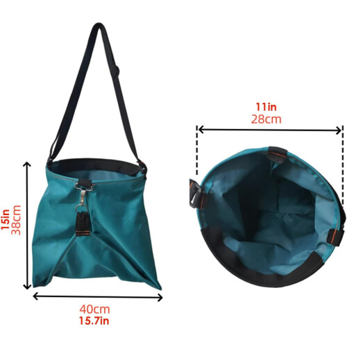 Grembiule Da Giardinaggio  QuickRelease Pockets Apron With Fruit  Berry Bag, Large For Weed Control 2