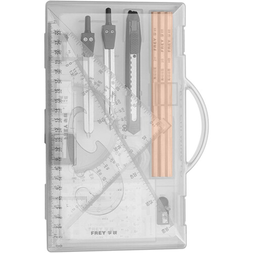 Geometry Set for Students, 16Piece Precision Tool Kit with Storage Box 1
