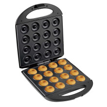 Donut Maker Machine Commercial 16Hole DoubleSided Heating 4.5 cm Hole Thermostatic Coating Teflon For Home Travel