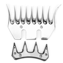 Stainless Steel Sheep Clipper, Hardness Shearing Scissors with 4 Specifications for Wool Cutting (9Tooth Scimitar Blade Swing Blade)