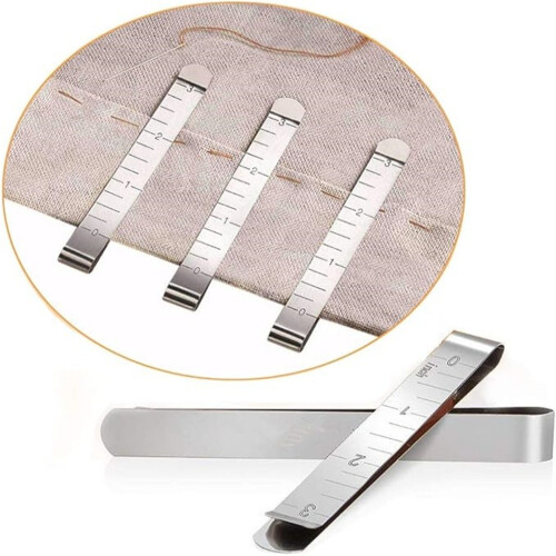 Clip d'ourlet en acier inoxydable, règle de mesure de Clip de 1