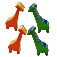 4 pieces giraffeshaped musical maracas for educational rhythm and auditory skills development in kindergarten and home settings.